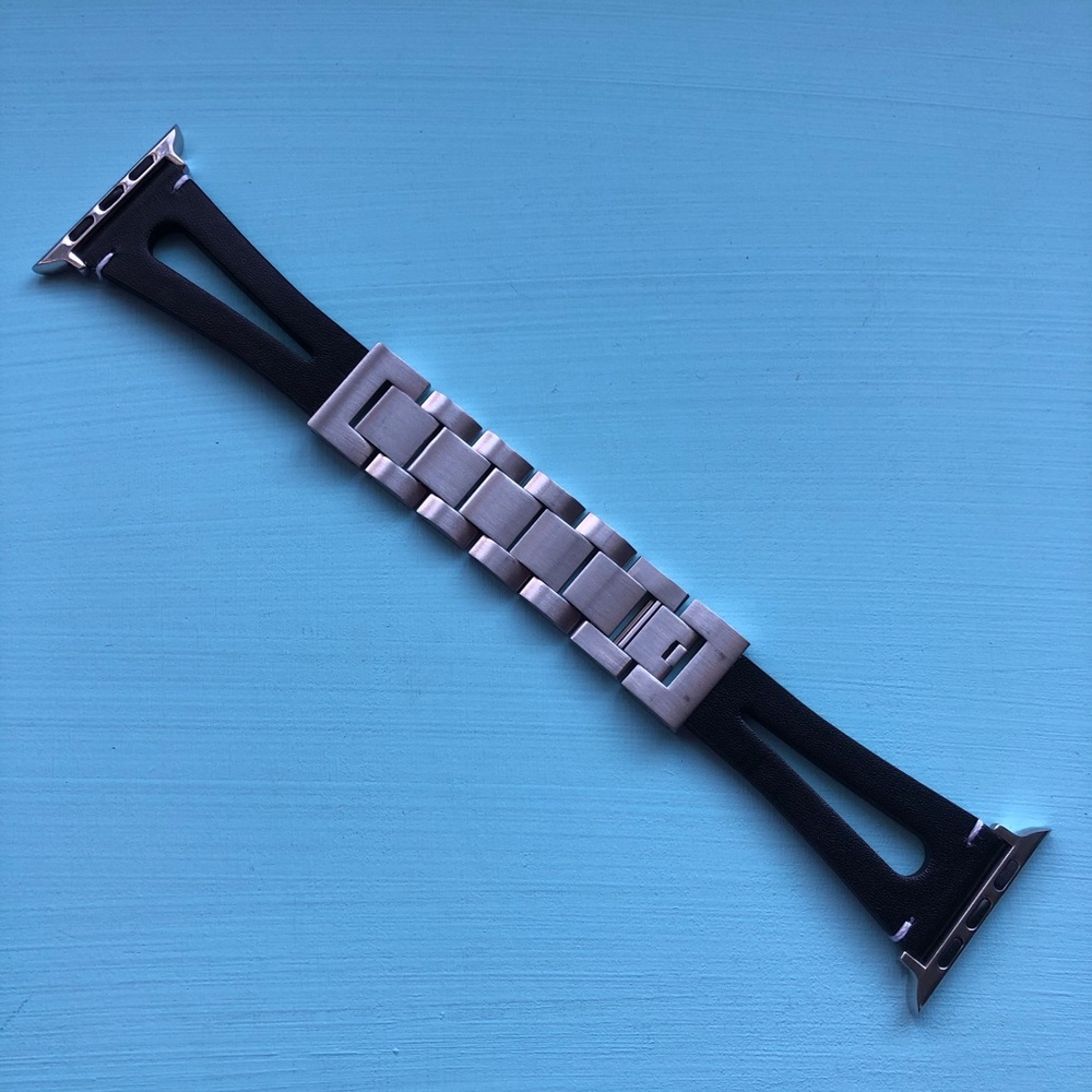 Apple Watch Band 42/44mm Stainless Steel Leather